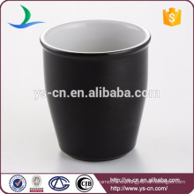 Taza de leche de cerámica negra de alta calidad para la venta al por mayor de la bebida